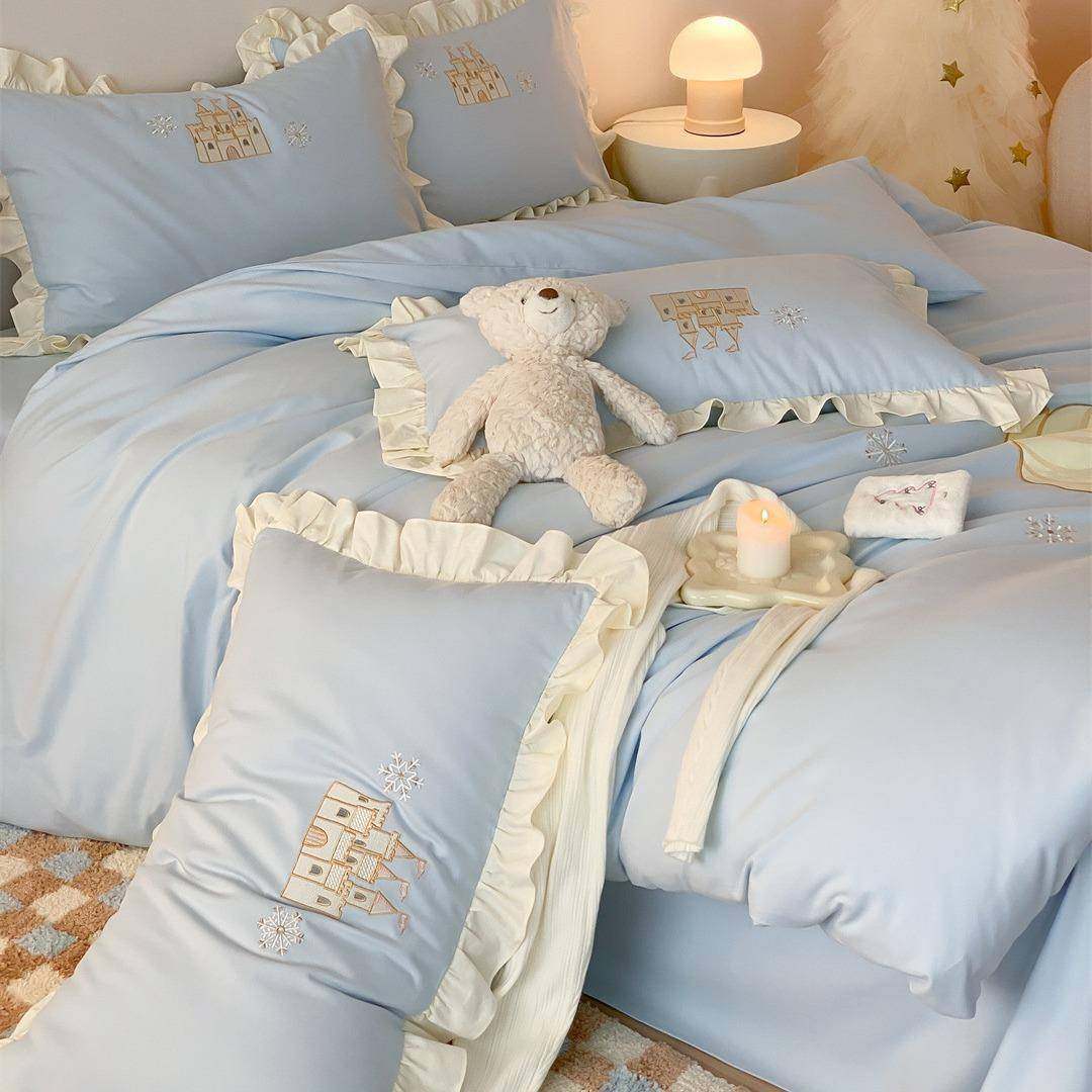 公主风全棉磨毛三四件套少女粉加厚纯棉保暖被套单双人用床品家纺,淘宝优惠券,粉丝福利购,淘宝优惠卷