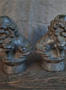 石石鼓貅墩雕壶托镇纸砚台瑞兽貔招OXZ财兽茶舍客厅茶席狮石摆件