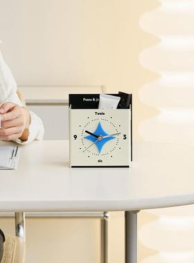 WOZOOM屋准家居钟创意TYOS880台式座钟客厅摆玄关纳收摆件办公桌