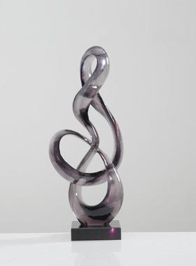 现代约雕塑艺品居样板工间家客厅电视柜CKT简旁桌面装饰海浪摆件