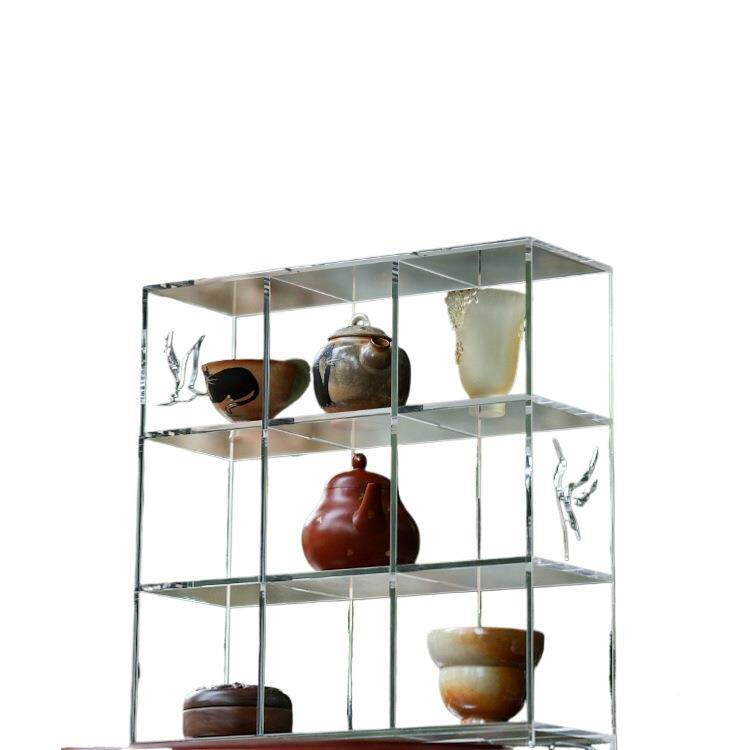 Kongting transparent display variable acrylic tea set rack thickened shapeless F989S55T tea set storage display rack
