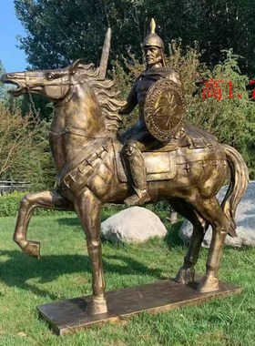 玻璃钢雕塑摆件定制广场景观小品人物仿铸铜艺术雕像花园装饰摆件