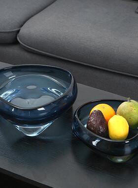 桌现代简约D32-11、创意玻璃水盘居软装家饰品样板间茶果几摆件餐