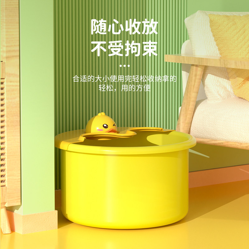 儿童保温泡脚桶加高深桶过小腿带盖折叠按摩足浴盆塑料家用洗脚盆,淘宝优惠券,粉丝福利购,淘宝优惠卷