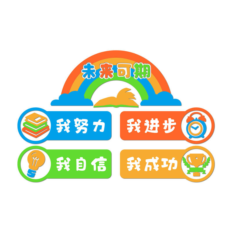 班级布置教室装饰未来可期激励志文字标语中小学开学文化墙贴立体,淘宝优惠券,粉丝福利购,淘宝优惠卷
