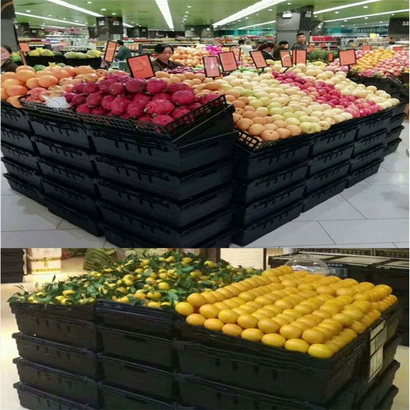 超市篮水果生鲜塑料筐蔬菜篮货架堆头商场陈列篮创意展示框周转筐,淘宝优惠券,粉丝福利购,淘宝优惠卷