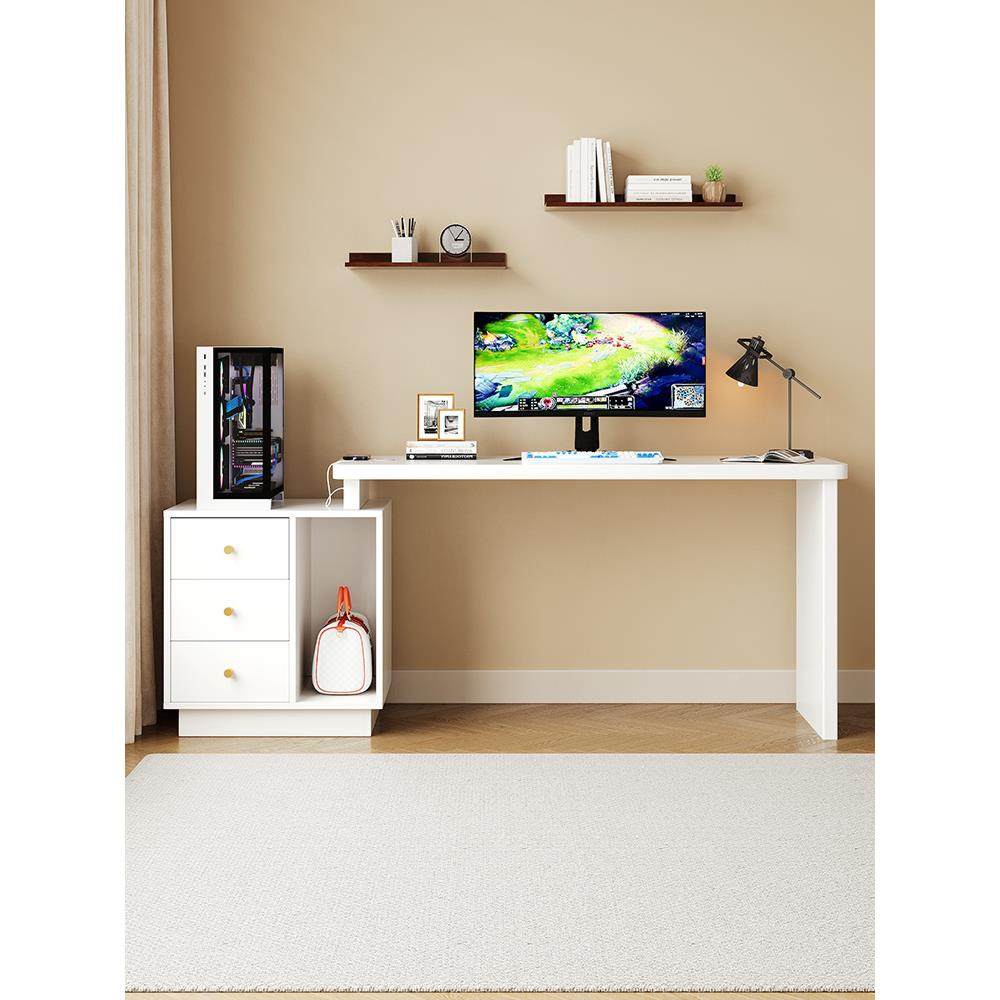 ?现代约实木可伸缩书桌简斗柜一体家床用小户型卧室头脑电桌UXL写,淘宝优惠券,粉丝福利购,淘宝优惠卷