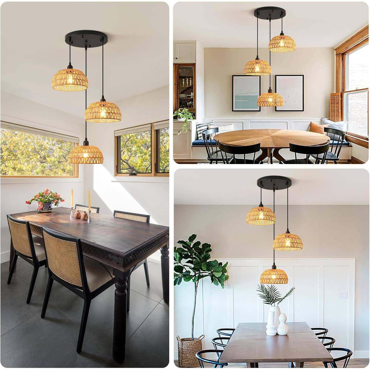 美式麻绳编织吊灯民31103宿中室式餐仿厅酒店客吧台卧手工三头吸,淘宝优惠券,粉丝福利购,淘宝优惠卷