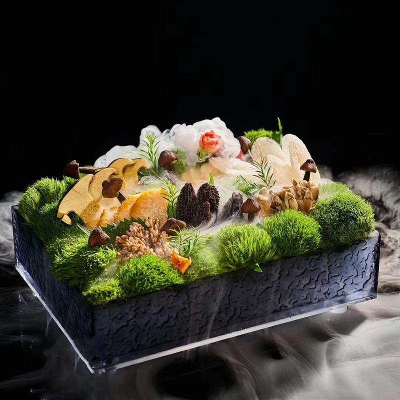 火锅店茵类拼盘特色牛羊肉盘子三文鱼刺身盘拼盘干冰创意餐具,淘宝优惠券,粉丝福利购,淘宝优惠卷