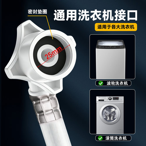 全自动洗衣机进水管加长延长连接头上水软管通用延长出水接水排水 - 图2