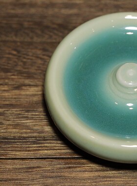 紫岚钧舍  手工拉胚制作线香插青瓷梅子青釉色满釉支烧香道用品