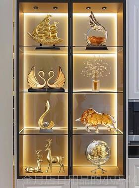 高档电视柜摆件装饰轻高档客厅酒柜高端大气上档5次20奢2新款高级