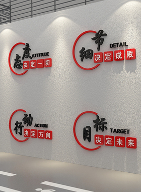 生产车间工厂标语墙贴纸画办公室装饰企业文化公司励志宣传广告