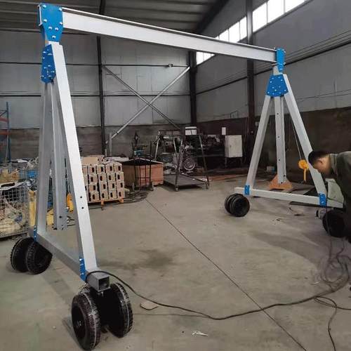 小型1吨铝合金龙门吊 3吨铝合金移动龙门架 便携式吊机吊运机 - 图0