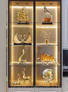 高档电视柜摆档件装饰0轻奢高客厅酒柜子高端大气档次2上25新款高