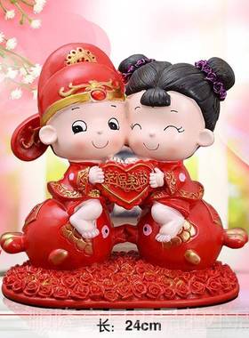 高档婚礼物卧室意摆件高间档创喜庆送新结人闺蜜女饰品新婚公仔房