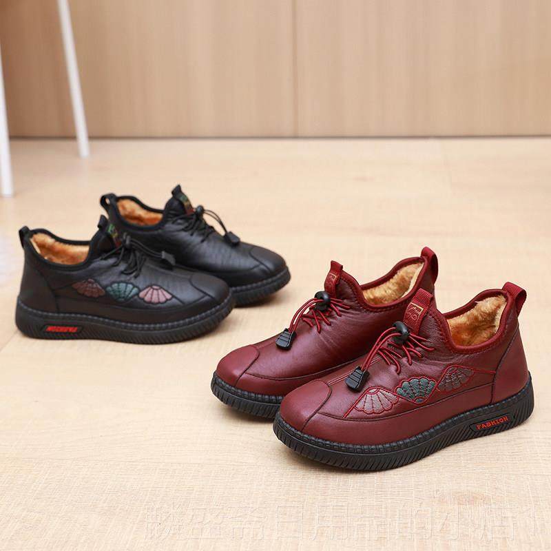 正品2靴023新款棉鞋女冬加绒暖保妈妈鞋防滑底棉靴软皮面防水中老,淘宝优惠券,粉丝福利购,淘宝优惠卷