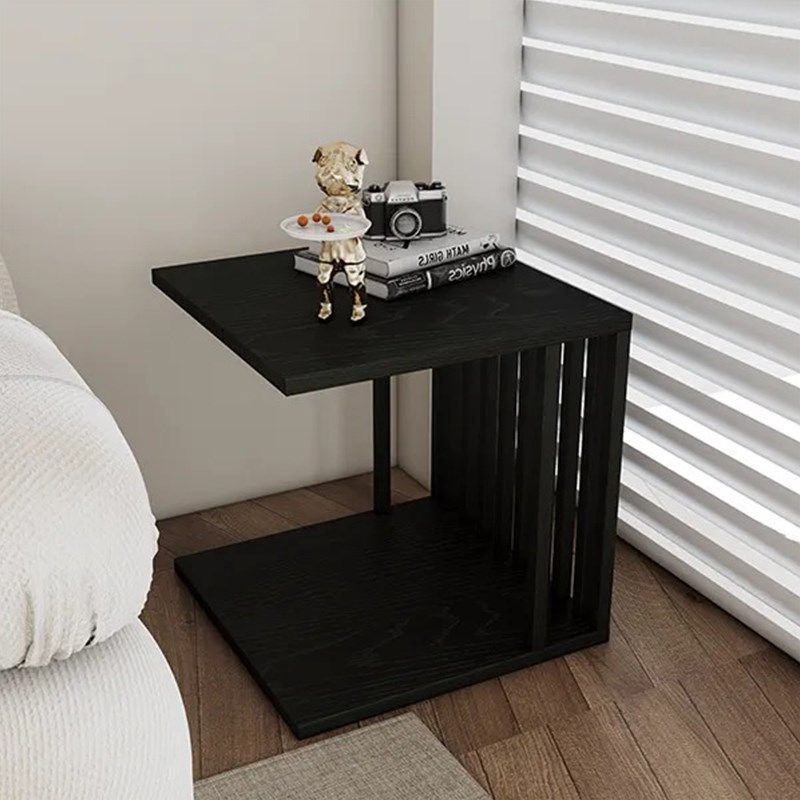 黑胡桃木原木定制现代客厅多功能轻便C型角几沙发可移动边几 茶几,淘宝优惠券,粉丝福利购,淘宝优惠卷