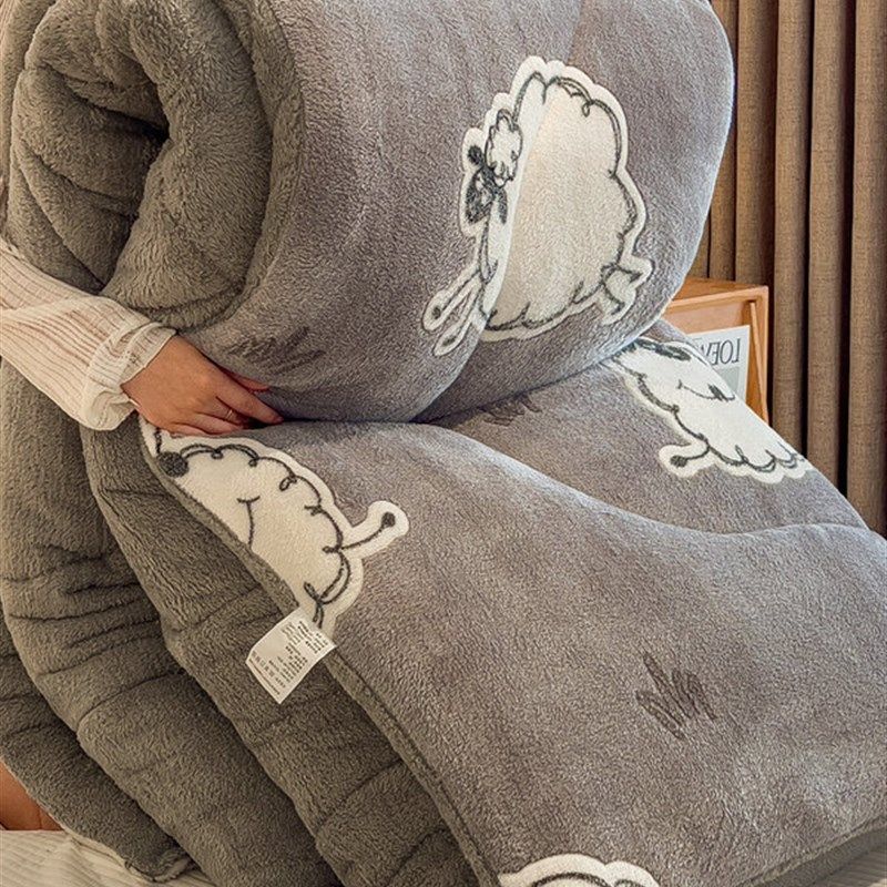 羊羔绒被子棉被被芯冬天宿舍2025新款冬季单人秋冬被加厚保暖10斤,淘宝优惠券,粉丝福利购,淘宝优惠卷