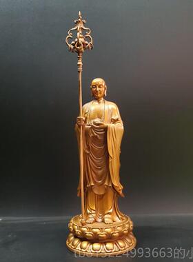 正品韩川全祈愿家藏菩萨饰品金小铜佛像便携佛佛寺祭拜车饰地品