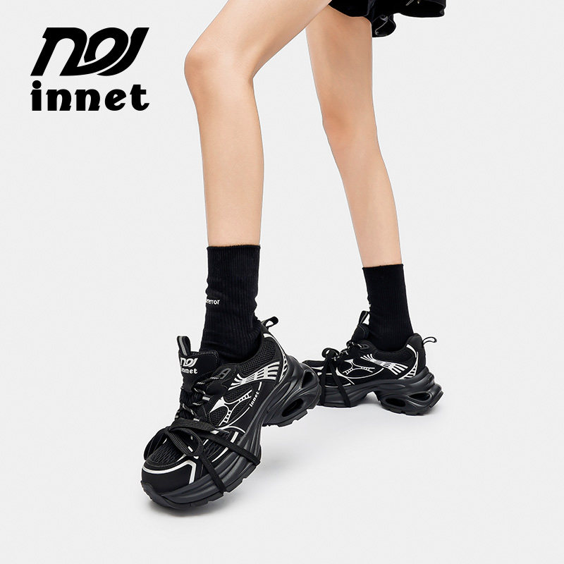 innet 女士2026今年春季新爆款巨好看的流行配阔腿裤休闲老爹鞋子,淘宝优惠券,粉丝福利购,淘宝优惠卷