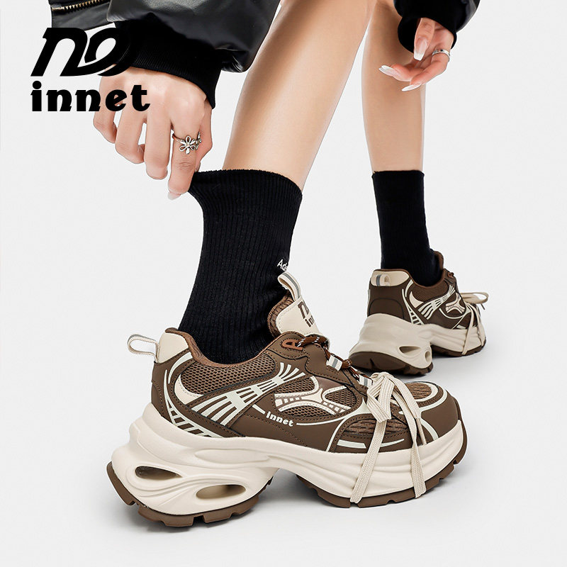 innet 女士2026今年春季新爆款巨好看的流行配阔腿裤休闲老爹鞋子,淘宝优惠券,粉丝福利购,淘宝优惠卷