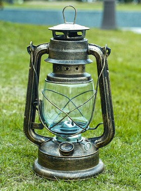 经典复古煤油灯手提露营灯摄影摆件室内客厅怀旧老物件装饰品摆设