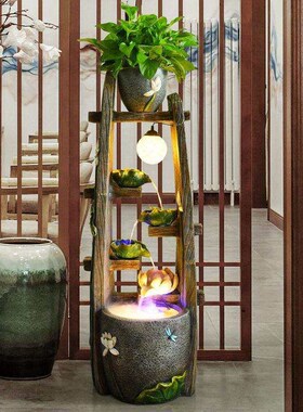 欧式假山流水喷泉水景客厅办公室加湿器室内鱼缸店铺招财景观摆件