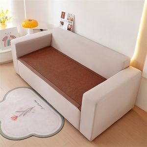 小绵羊夏季沙发垫雪藤凉感坐垫椅子凉席防滑凉垫透气办公室餐椅垫