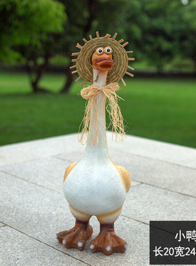 树脂卡通鸭子摆件仿真动物园艺装饰工艺品摆设花园装饰 庭院摆件