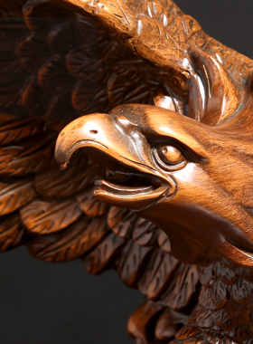 吉善缘 大展宏图老鹰摆件老鹰招财商务开业书桌酒柜摆设礼品 6527