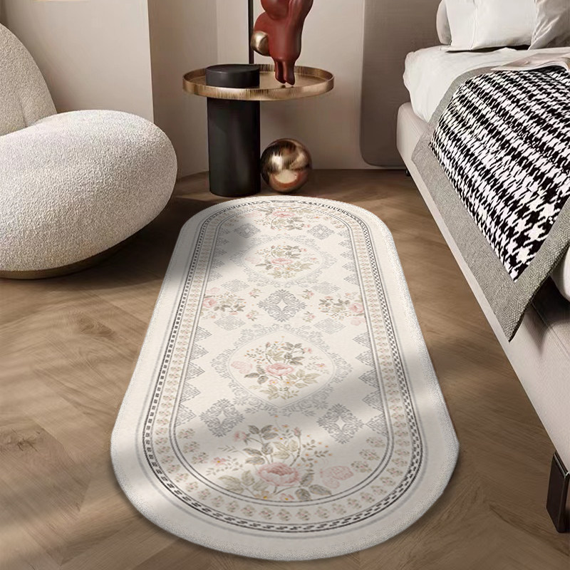 奶油风卧室床边地毯房间复古床边毯客厅茶几毯法式高级感主卧地垫,淘宝优惠券,粉丝福利购,淘宝优惠卷