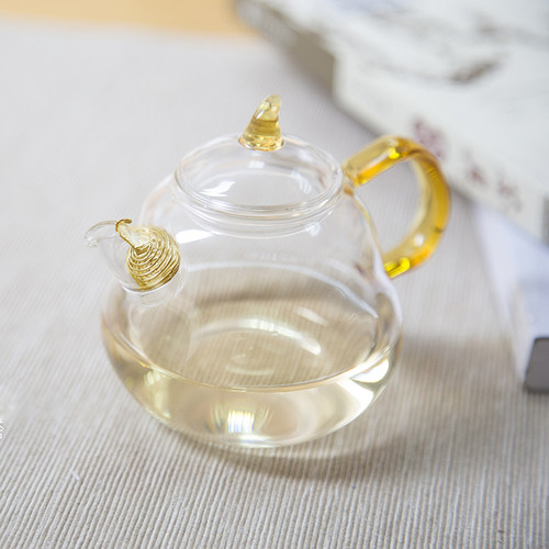 奇高新品葫芦壶玻璃茶壶耐高温泡茶壶不锈钢过滤茶具玻璃加厚茶壶 - 图2