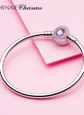 高档ATHENAIE95银2Y手镯简约轻奢款森系冷淡风网红DI镯串饰手女款