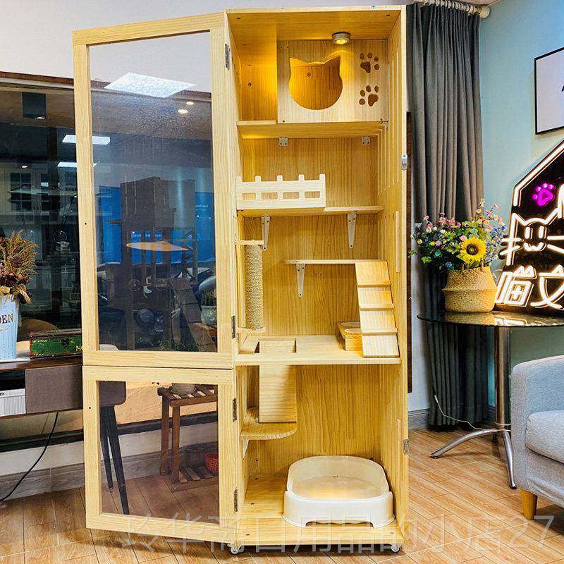 高档生态实猫别防水猫窝酒猫舍猫展示柜木猫墅繁育笼猫店猫床宠物,淘宝优惠券,粉丝福利购,淘宝优惠卷