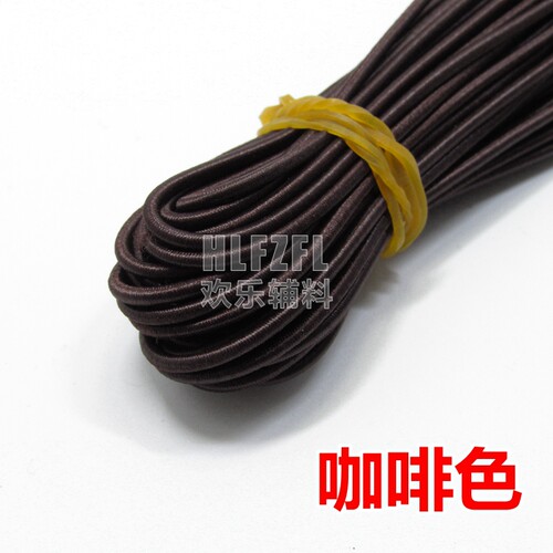 彩色圆松紧带细橡筋绳粗约2mm辅料皮筋弹力绳整捆价绑带绳线 - 图2