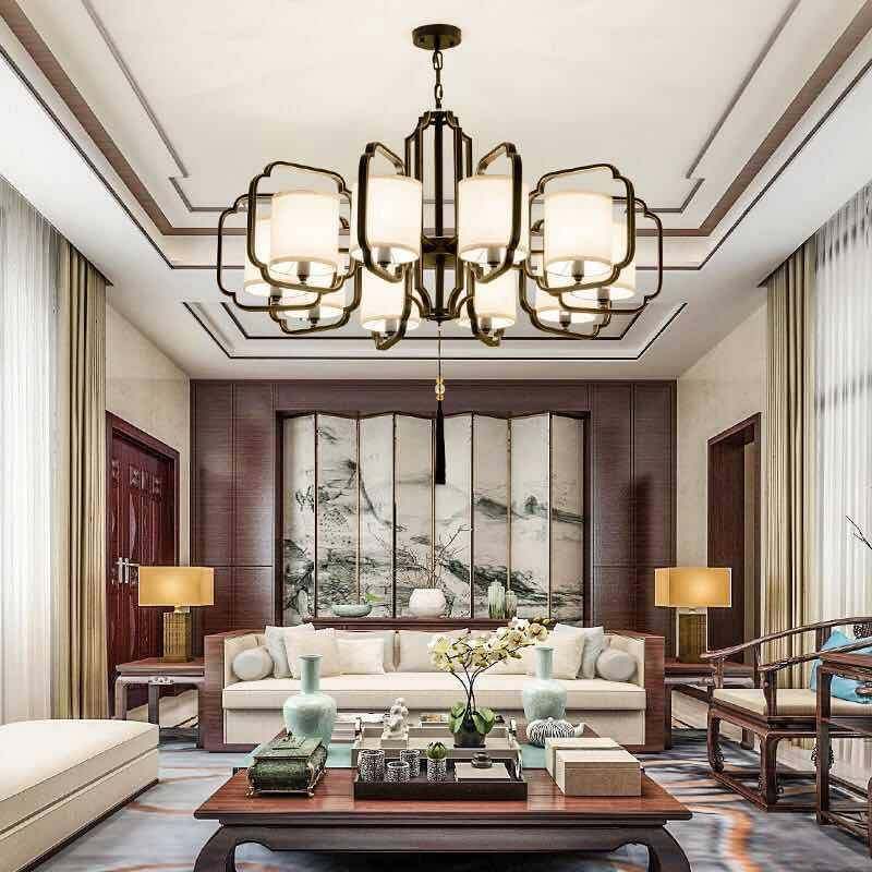 新中式铁艺吊灯中国风酒店客房卧室客厅卧室书房餐厅中式吊灯灯具,淘宝优惠券,粉丝福利购,淘宝优惠卷