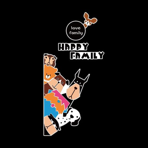 卡通狗狗3d立体墙贴纸壁画儿童房间布置餐客厅民宿装饰幼儿园环创 - 图0