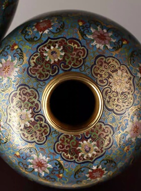 仿清代掐丝珐琅景泰蓝梅瓶商务礼品古典花瓶艺术品接待室摆件装饰