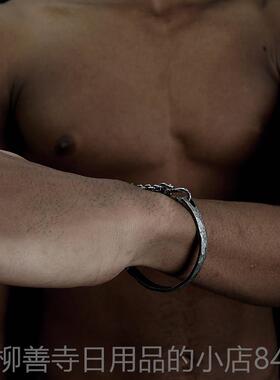 正品VIXTORM ammer 925银手镯H 原创设计个性款 机黑械纯暗系列半