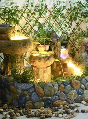 皇礼中式假山流水喷泉鱼缸景观酒店花园庭院阳台会所假山水池摆件