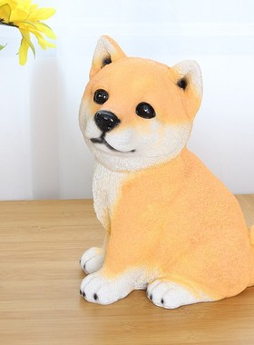 仿真柴犬摆件可爱动物小狗秋田犬客厅电视柜玄关装饰店铺房间布置