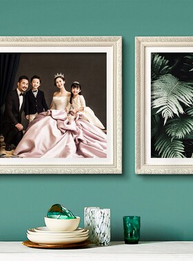 全家福婚纱照片放大尺寸冲洗冲印艺术相片装裱加相框挂墙制作定制