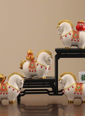 变色马上有钱茶宠摆件中式招财唐马茶几可养茶具茶盘配件精品茶宠