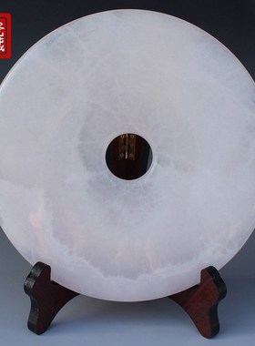 天然玉石平安扣摆件 和氏璧招财乔迁摆件家居玄关装饰工艺礼品