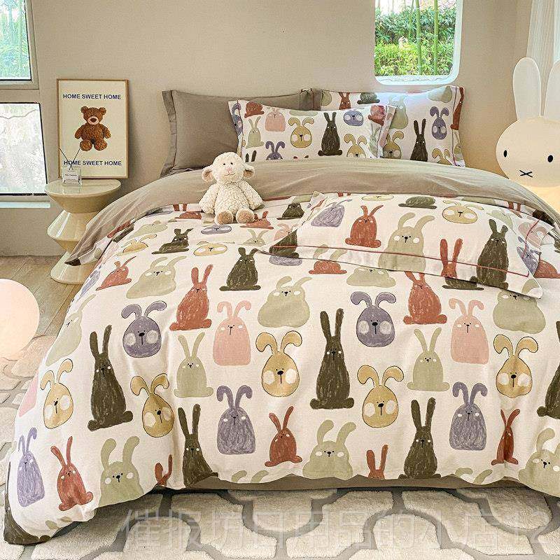 正品棉四件套件加男女孩床上用品全儿童卡通磨毛三四套纯棉床厚单,淘宝优惠券,粉丝福利购,淘宝优惠卷