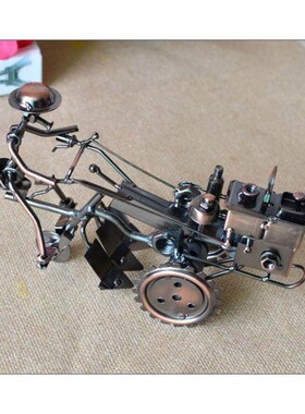 拖拉机复古家居装饰摆件工艺品创意金属铁艺摆设模型家庭书桌书架