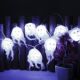 Halloween decoration skull lamp bar scene layout horror atmosphere decoration practical LED small colorful lights string lights