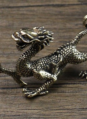 明清黄铜四大神兽国风青龙白虎朱雀玄武书房摆件客厅办公桌面装饰