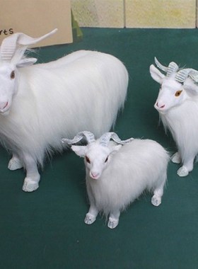 仿真山羊民族特色仿真山羊长毛山羊内蒙古特色工艺品摆件